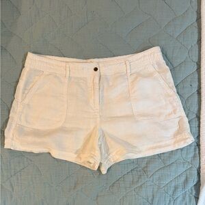 LOFT White Bermuda Shorts Classic Cotton Style